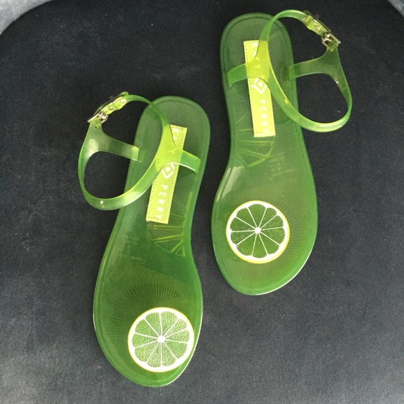 Katy Perry Collections Shoes - *SOLD* Katy Perry Collections Lime Jelly Sandals